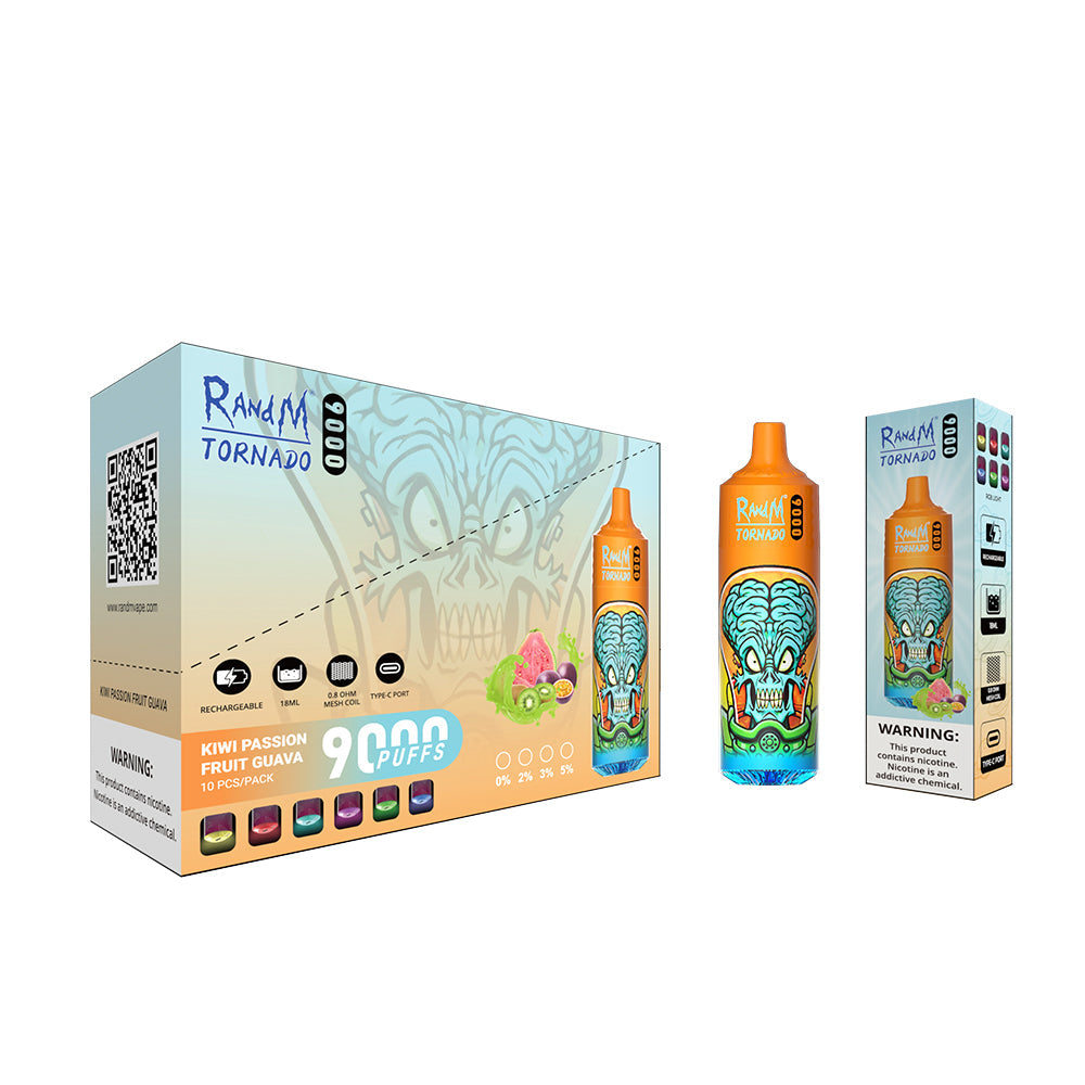 RAndM Tornado 9000 Puffs Disposable Vape (pudełko 10 szt)