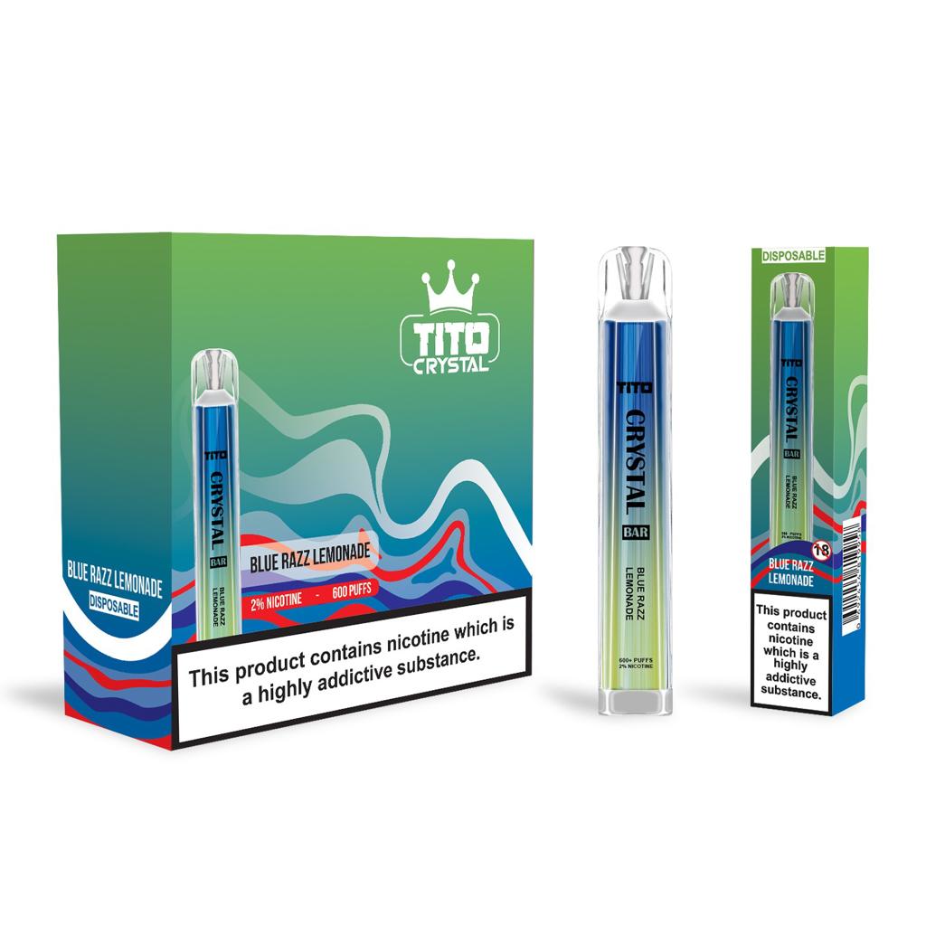 Tito Crystal Bar Vape Pen 600 Puffs (Pack of 10)