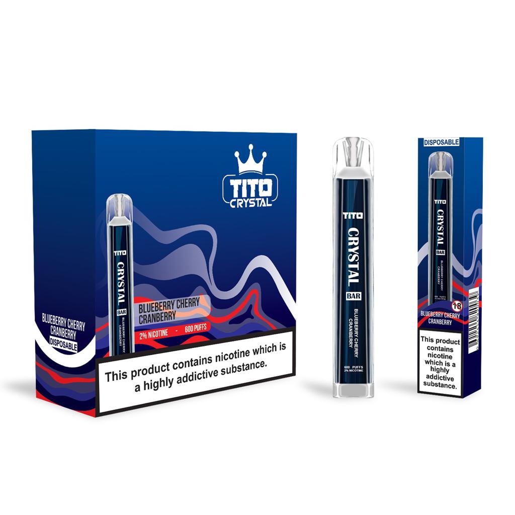 Tito Crystal Bar Vape Pen 600 Puffs (Pack of 10)