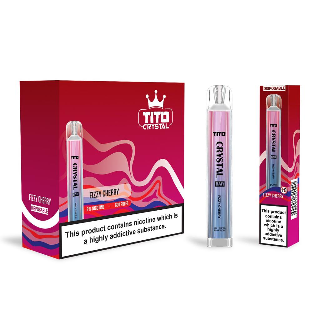 Tito Crystal Bar Vape Pen 600 Puffs (Pack of 10)