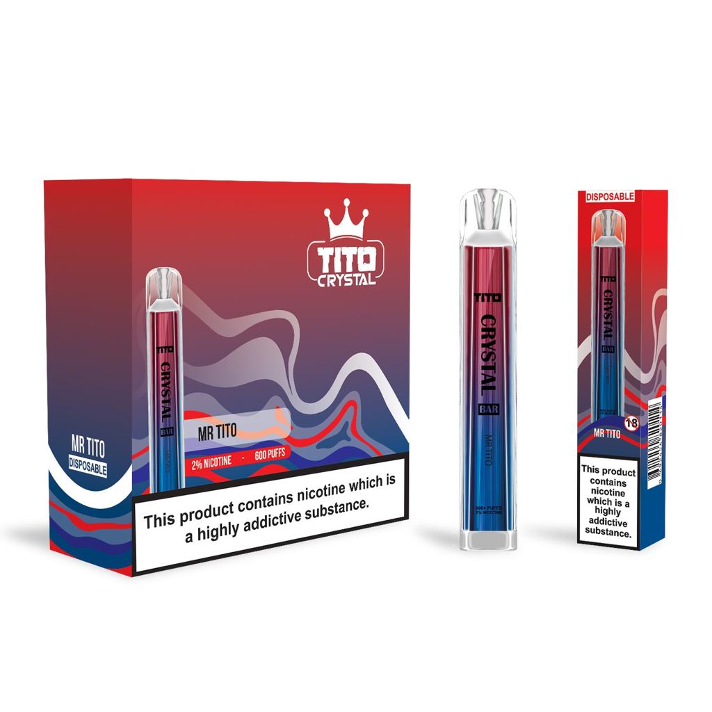 Tito Crystal Bar Vape Pen 600 Puffs (Pudełko 10 szt)